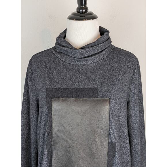 Demoo Parkchoonmoo Sweater Dress Leather Avante Garde Art to Wear Gray - Picture 4 of 15